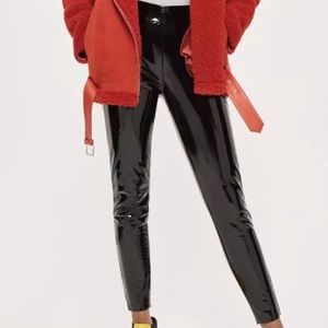 NWT Topshop vinyl trouser leggings